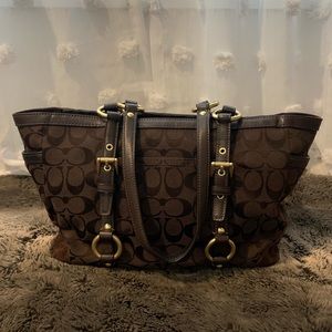 Dark Brown Coach tote